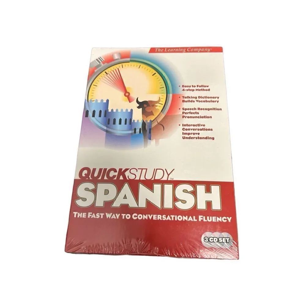 The Learning Company Quick Study SPANISH 3 CD Set New Sealed